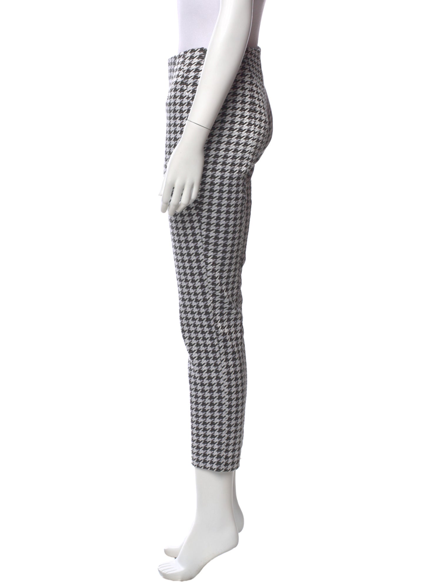Narciso Rodriguez Houndstooth Print Straight Leg Pants