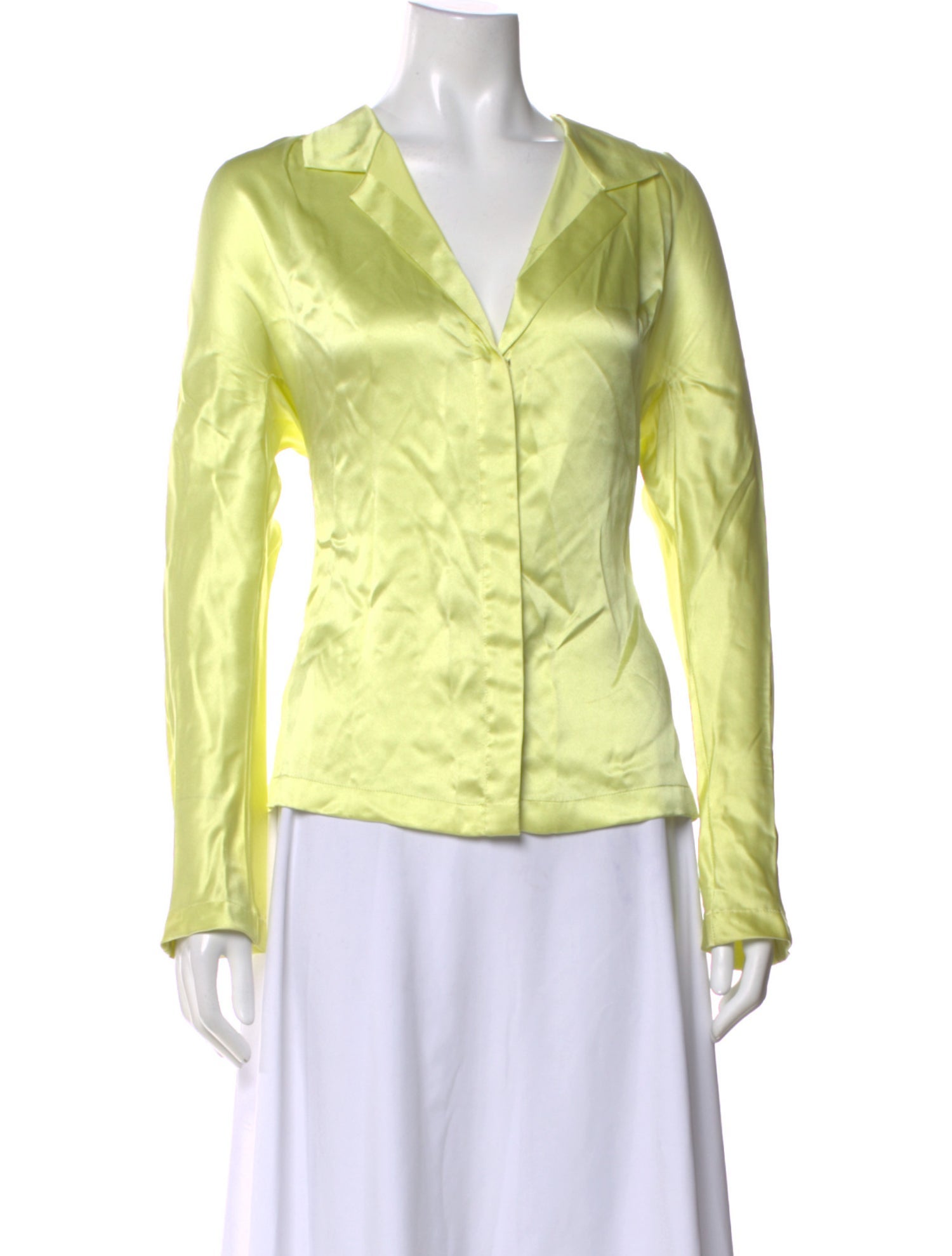 Narciso Rodriguez Silk V-Neck Blouse