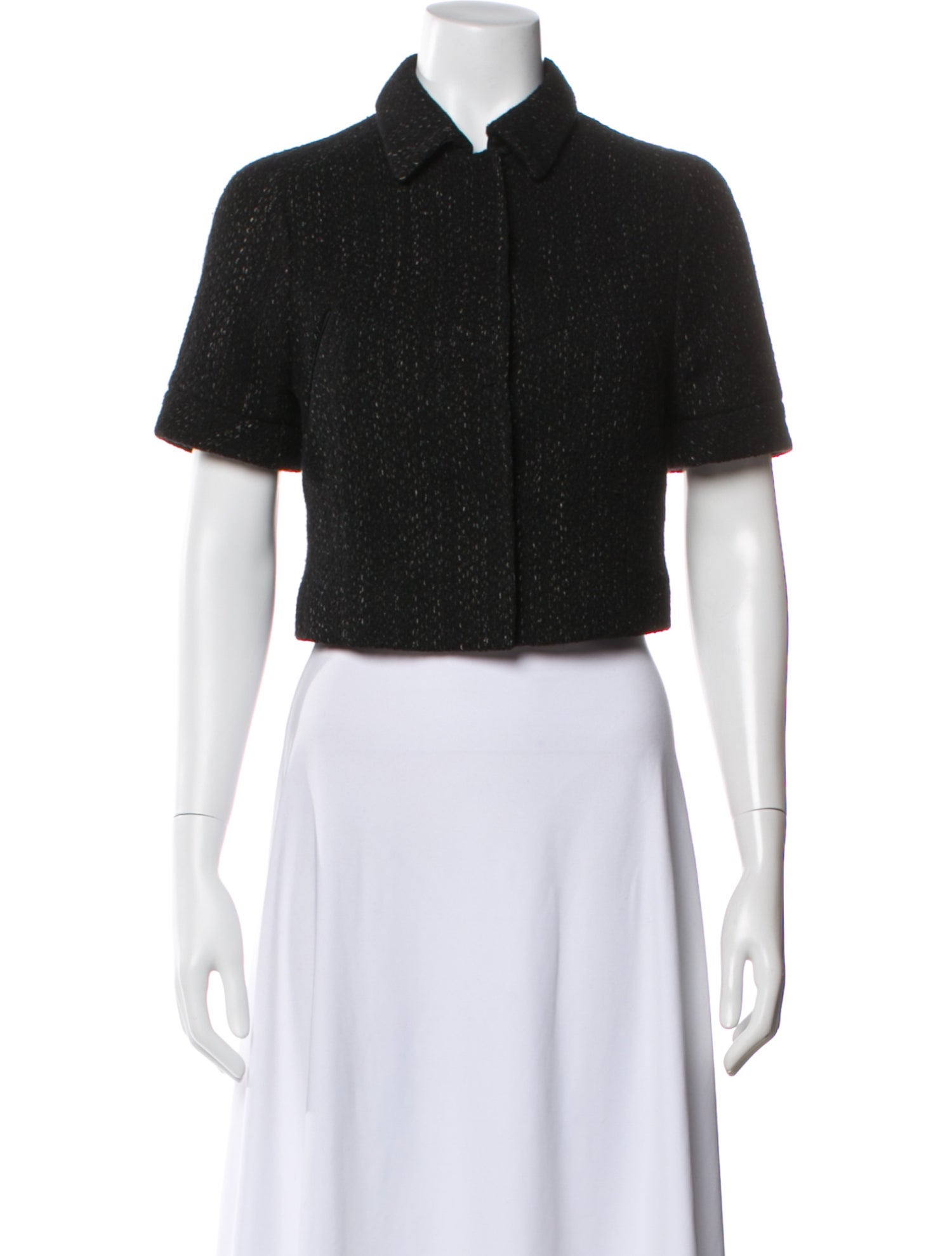 Narciso Rodriguez Tweed Tweed Pattern Bolero