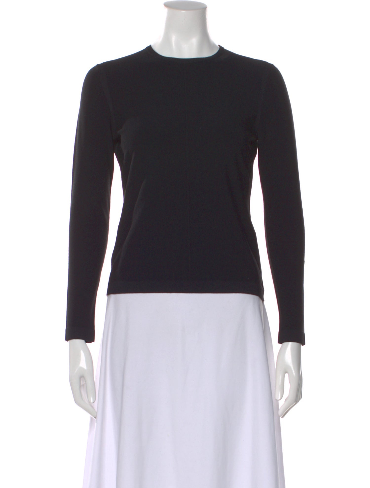 Narciso Rodriguez Crew Neck Long Sleeve Top