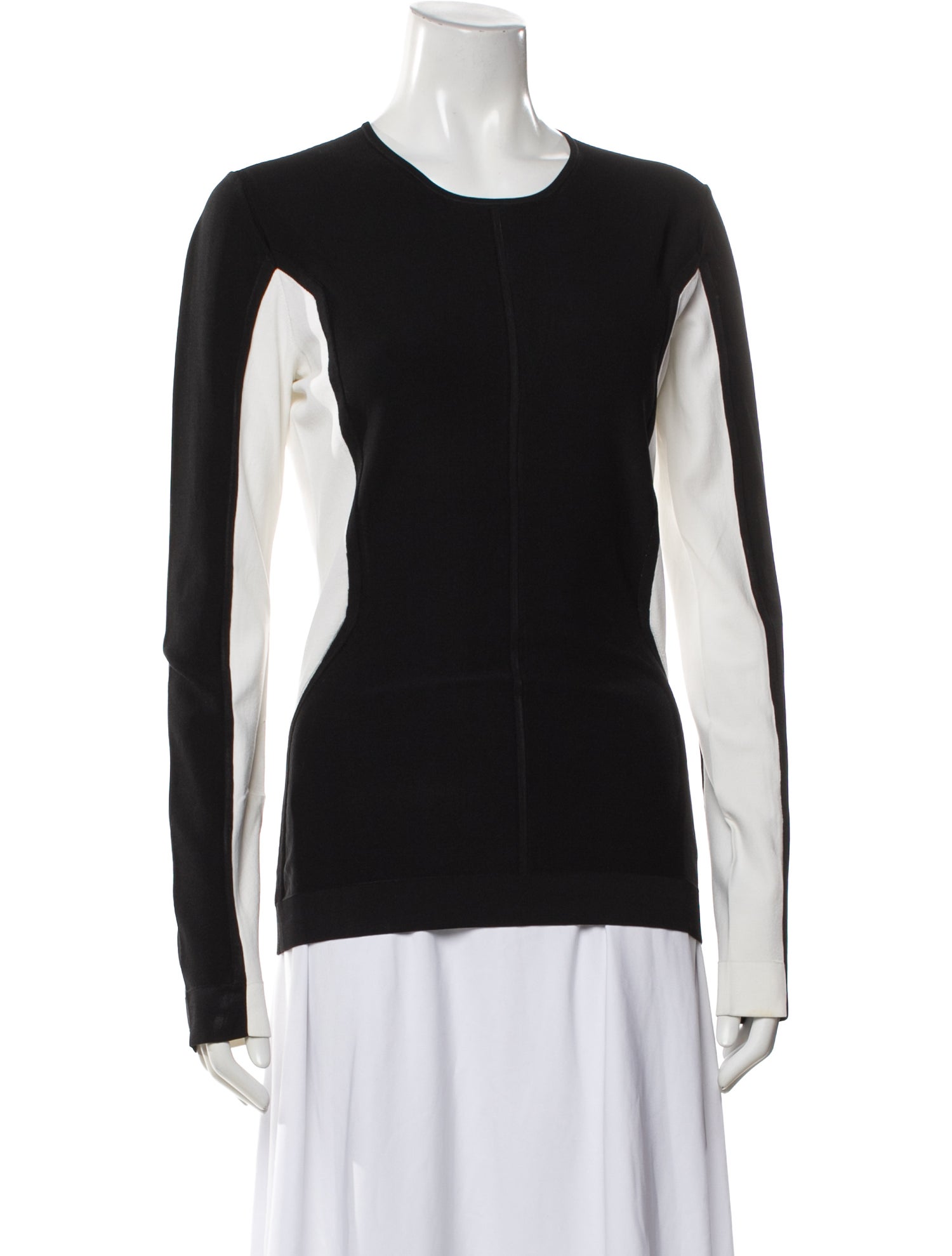 Narciso Rodriguez Crew Neck Long Sleeve Top