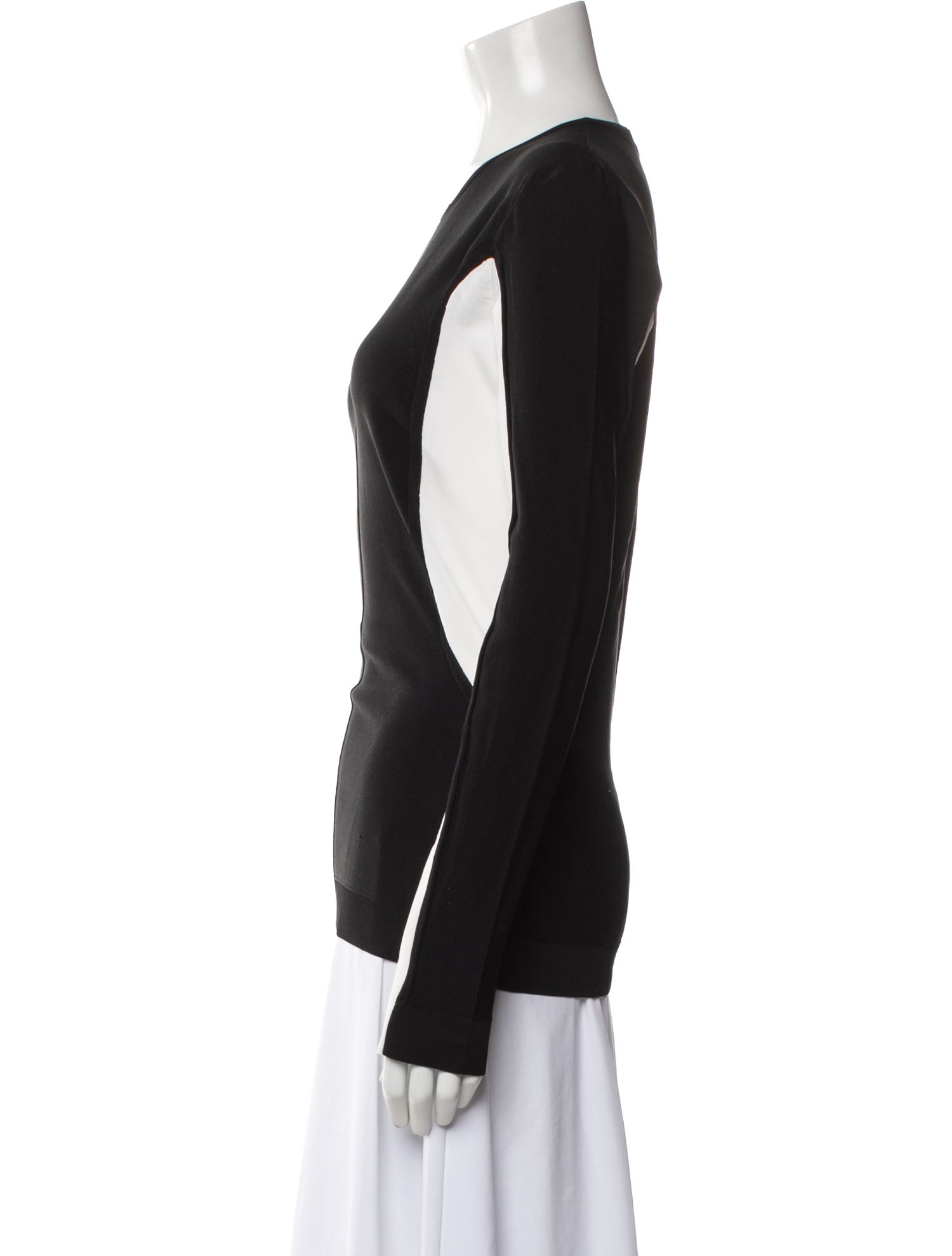 Narciso Rodriguez Crew Neck Long Sleeve Top