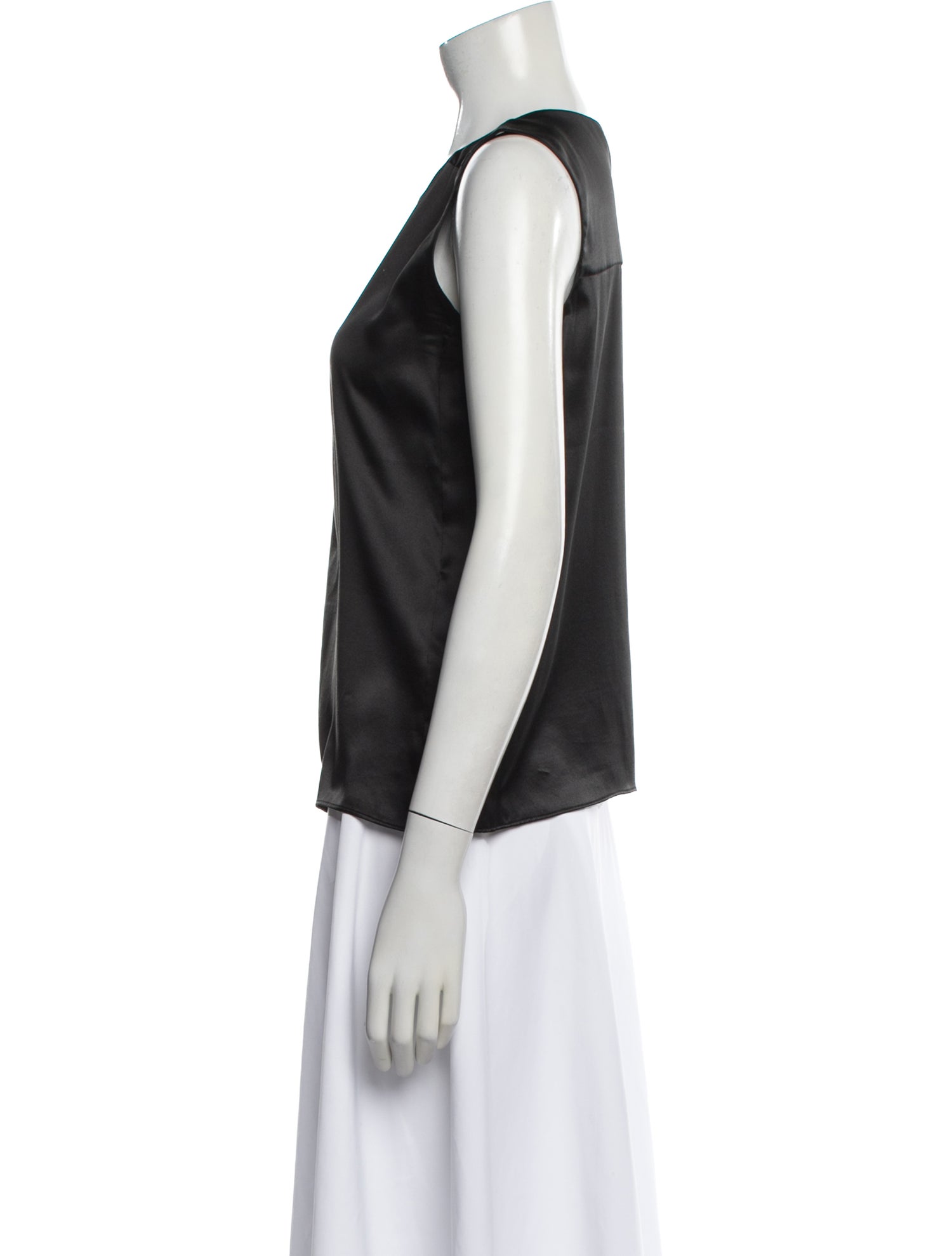 Narciso Rodriguez Silk Crew Neck Top