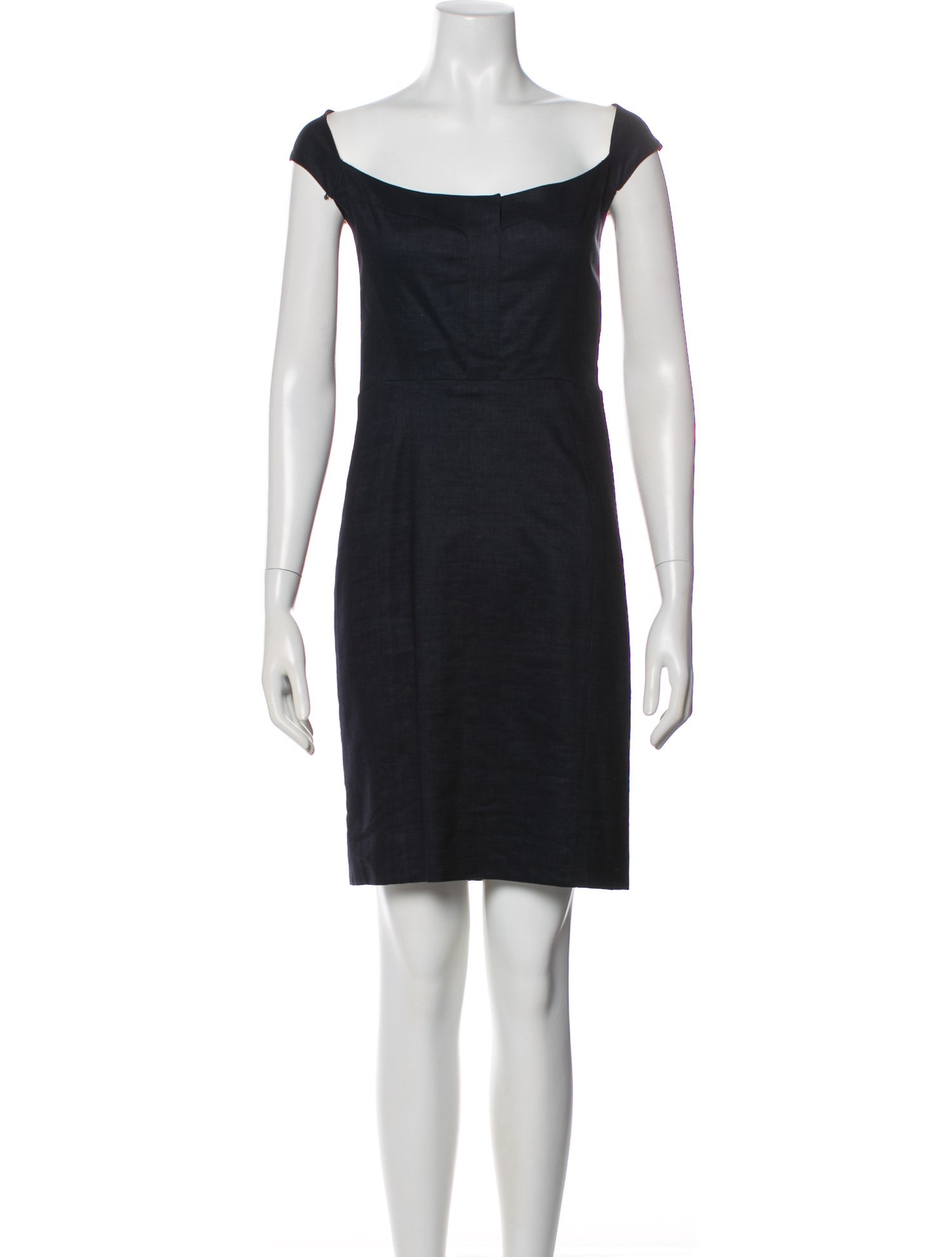 Narciso Rodriguez Bateau Neckline Mini Dress
