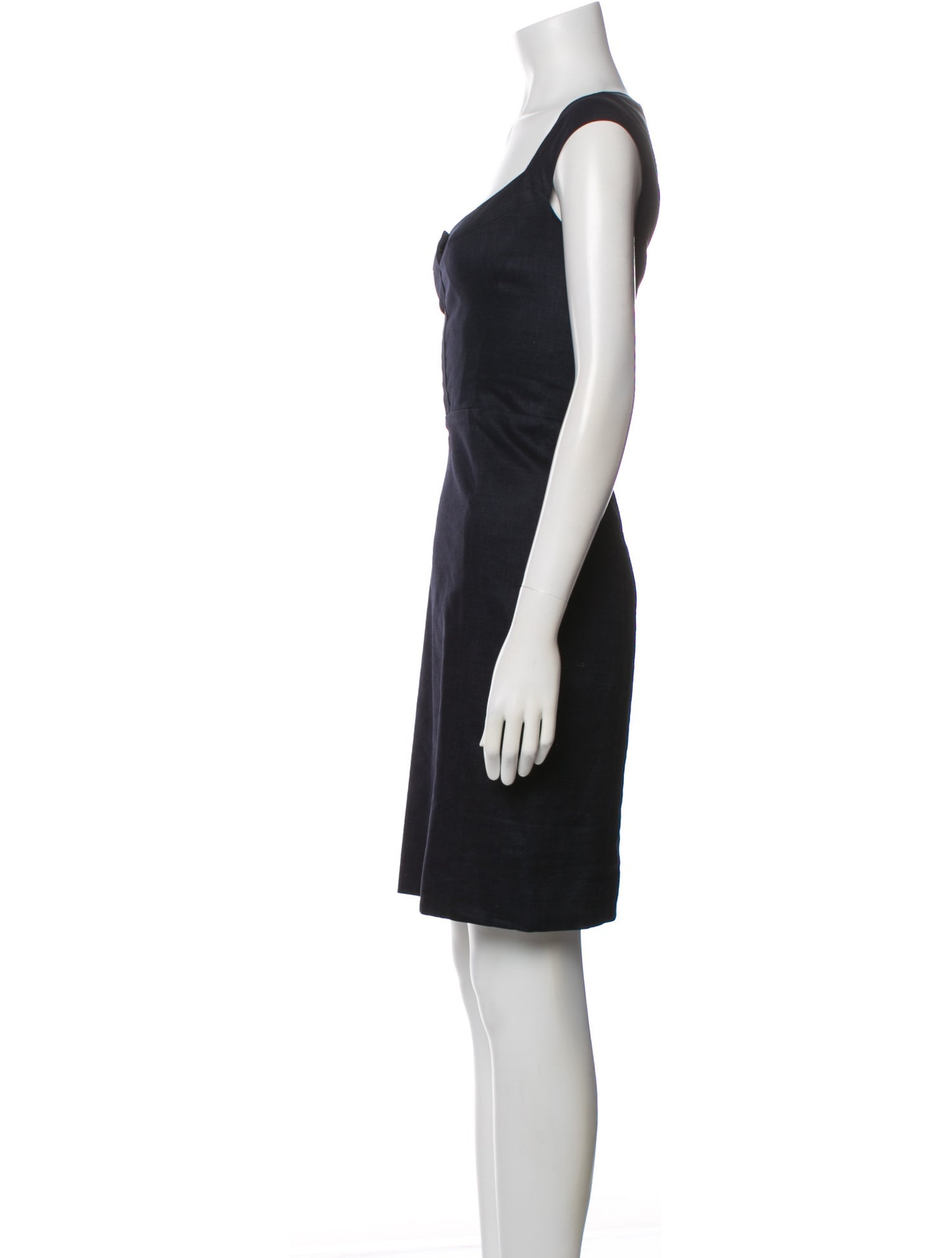 Narciso Rodriguez Bateau Neckline Mini Dress