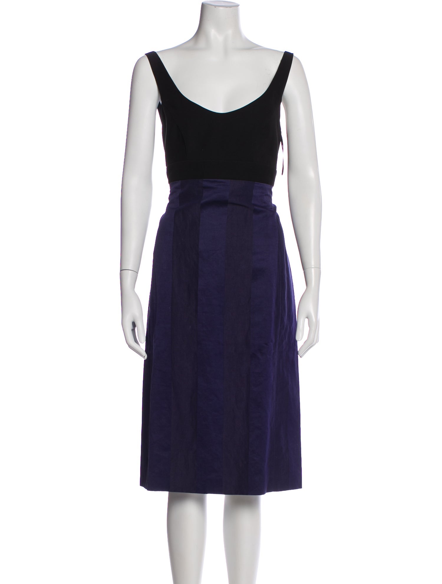 Narciso Rodriguez Scoop Neck Midi Length Dress