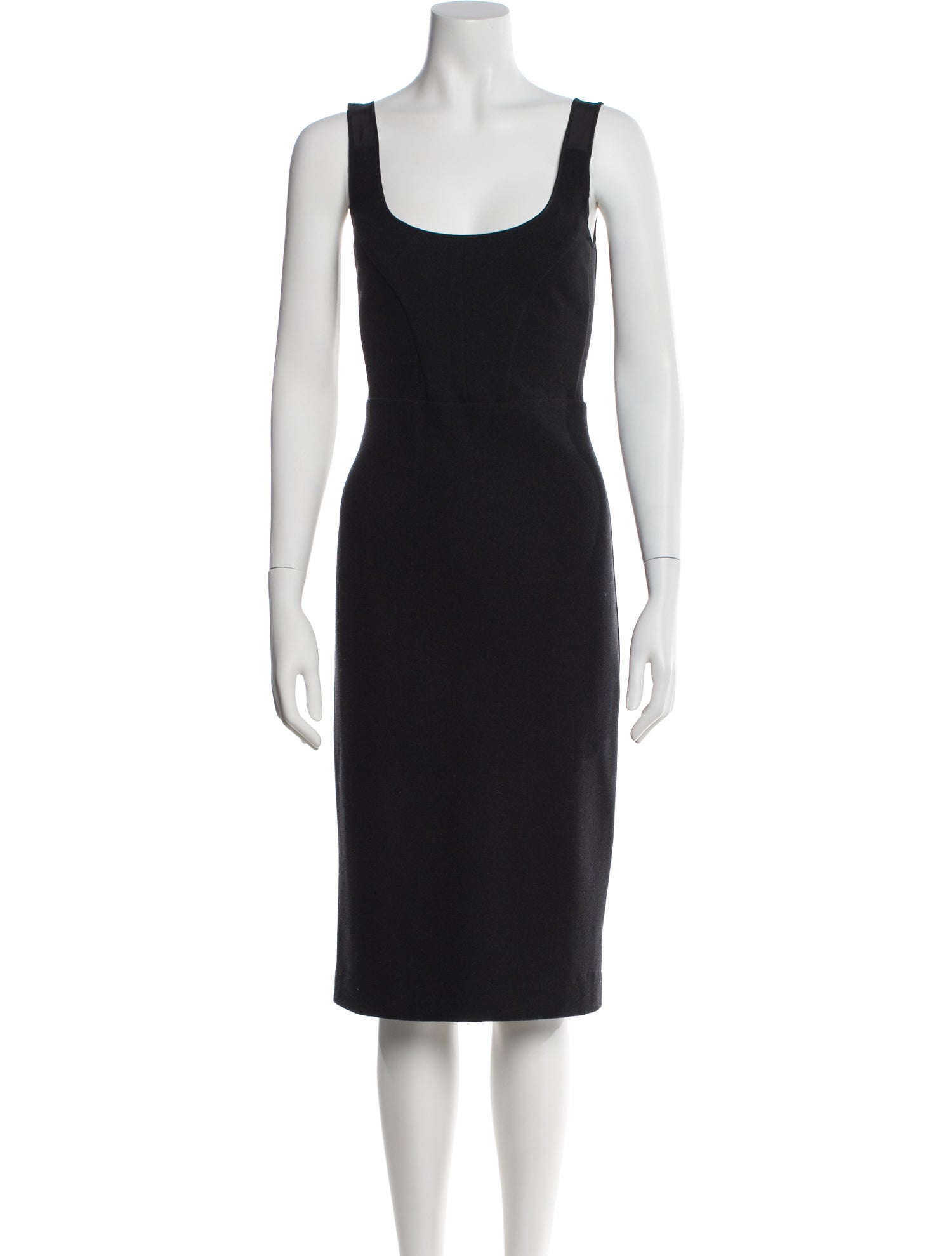 Narciso Rodriguez Scoop Neck Midi Length Dress