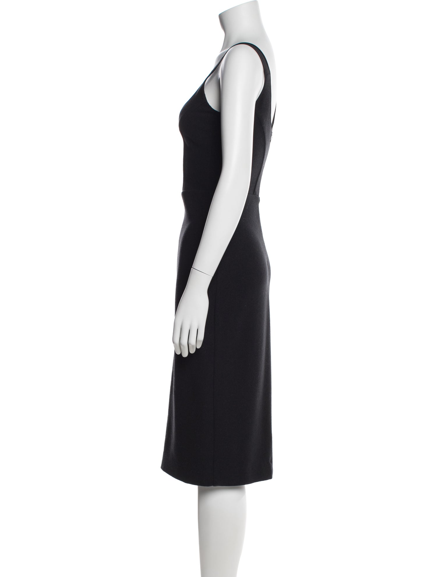 Narciso Rodriguez Scoop Neck Midi Length Dress