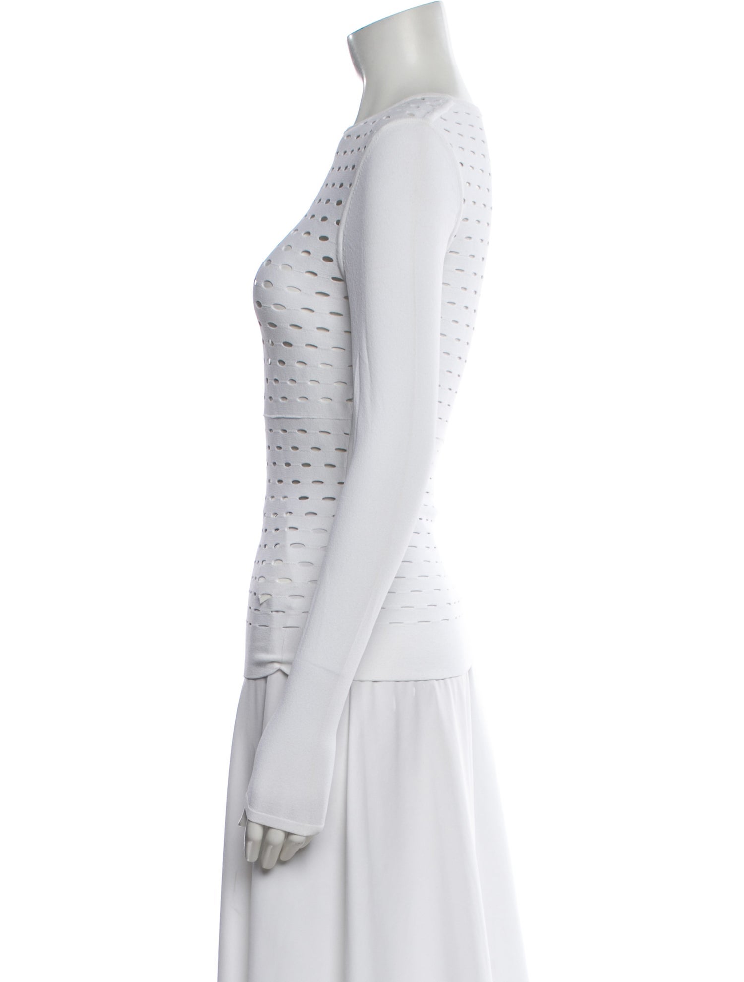 Narciso Rodriguez Crew Neck Long Sleeve Top