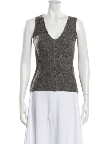 Pre-owned Narciso Rodriguez V-neck Sweater In Gray