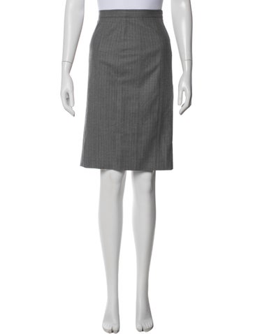 Pre-owned Narciso Rodriguez Virgin Wool Knee-length Skirt In White
