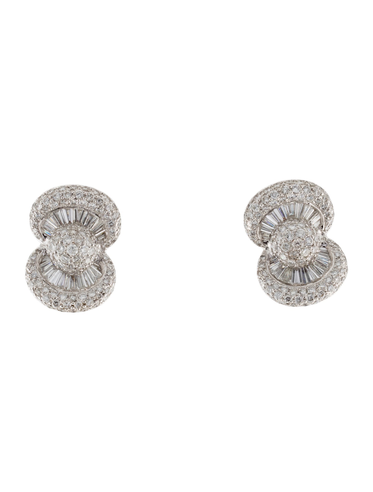 Natalie K 3.32ctw Diamond Bow Earclips