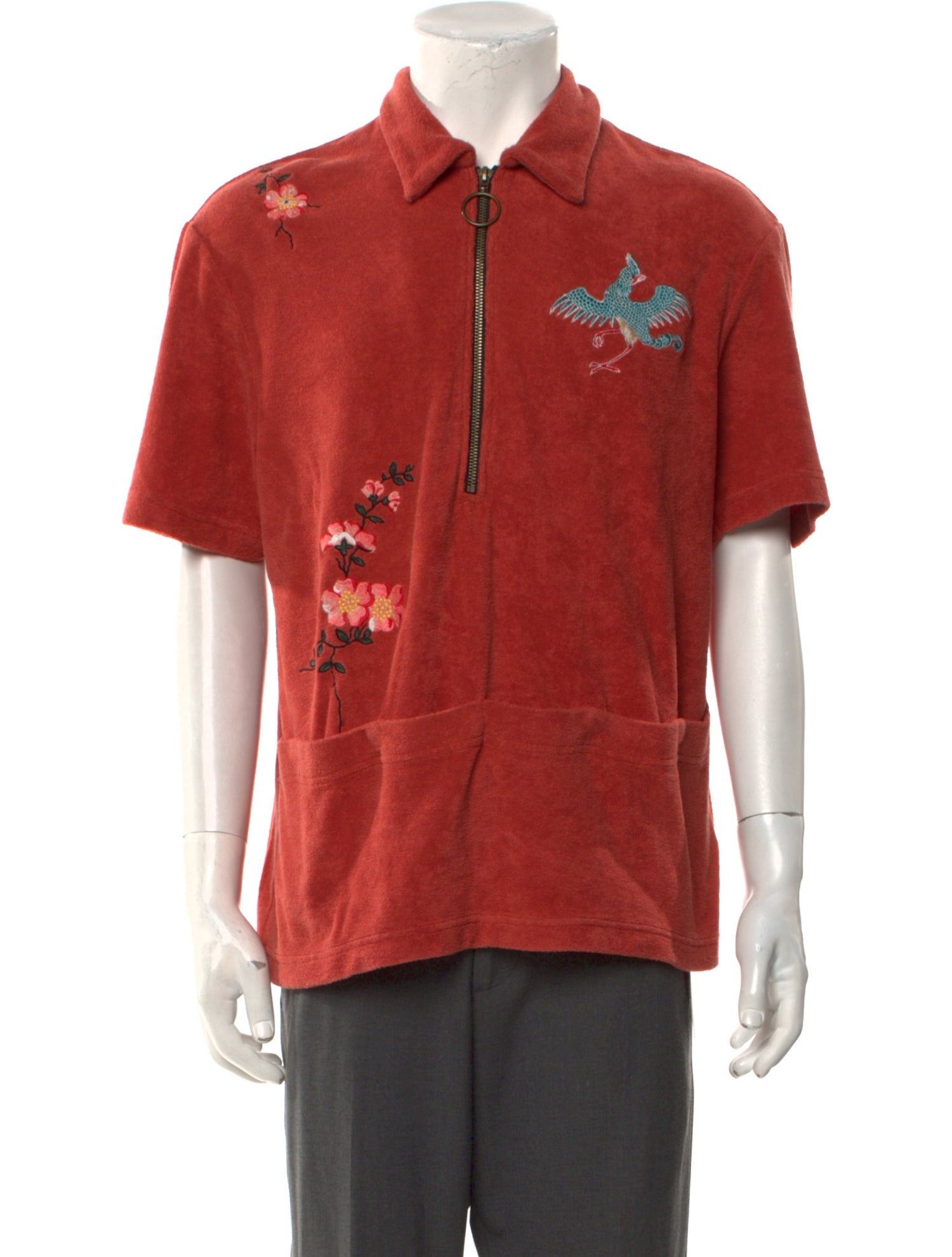 TOMBOGO™ Graphic Print Collar Polo Sweater