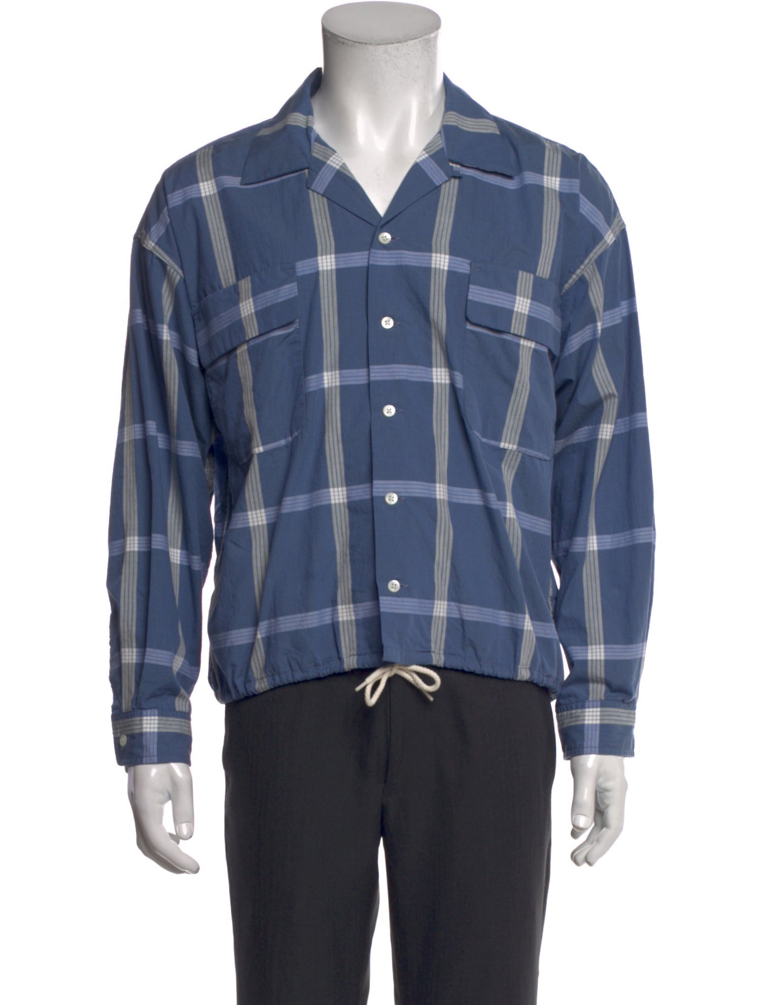 Nanamica Plaid Print Long Sleeve Shirt