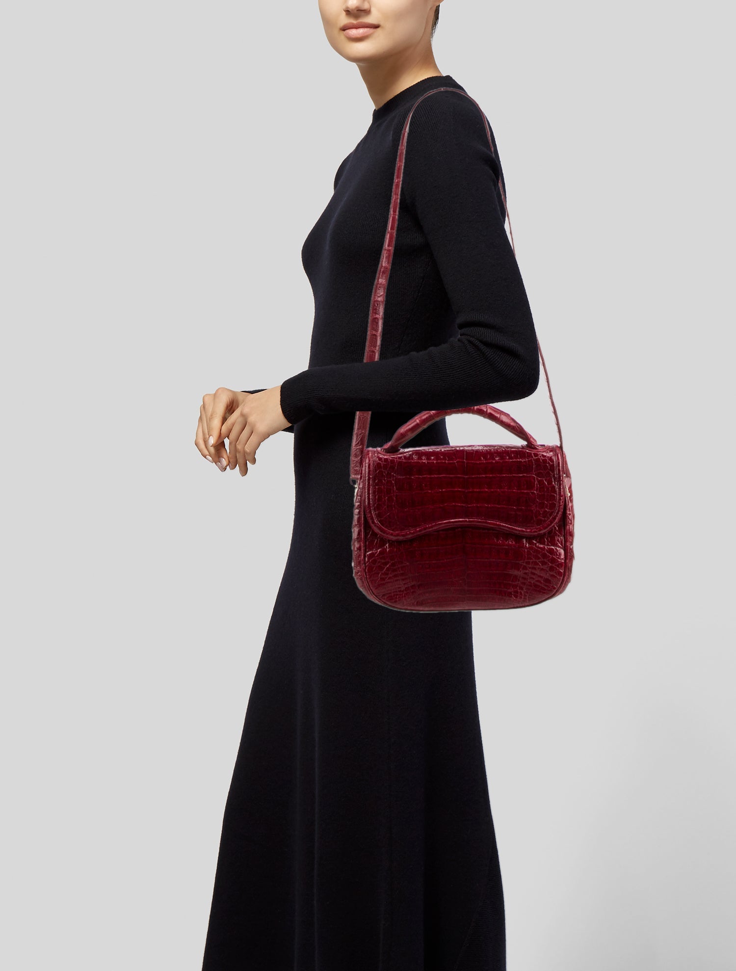 Nancy Corzine Leather Top Handle Bag