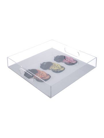 Nicole Sassaman Decorative Accents 3 Crushed Cans Rectangle Tray