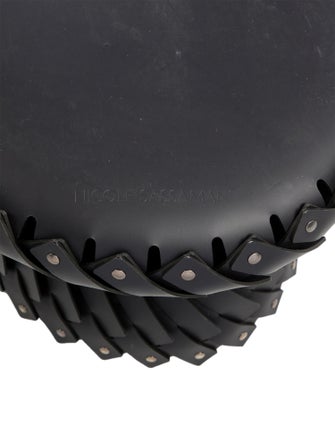 Nicole Sassaman Large Woven Leather Basket