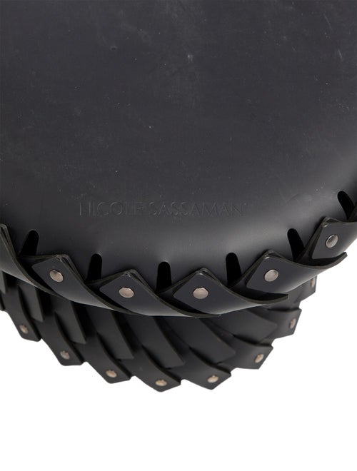 Nicole Sassaman Large Woven Leather Basket