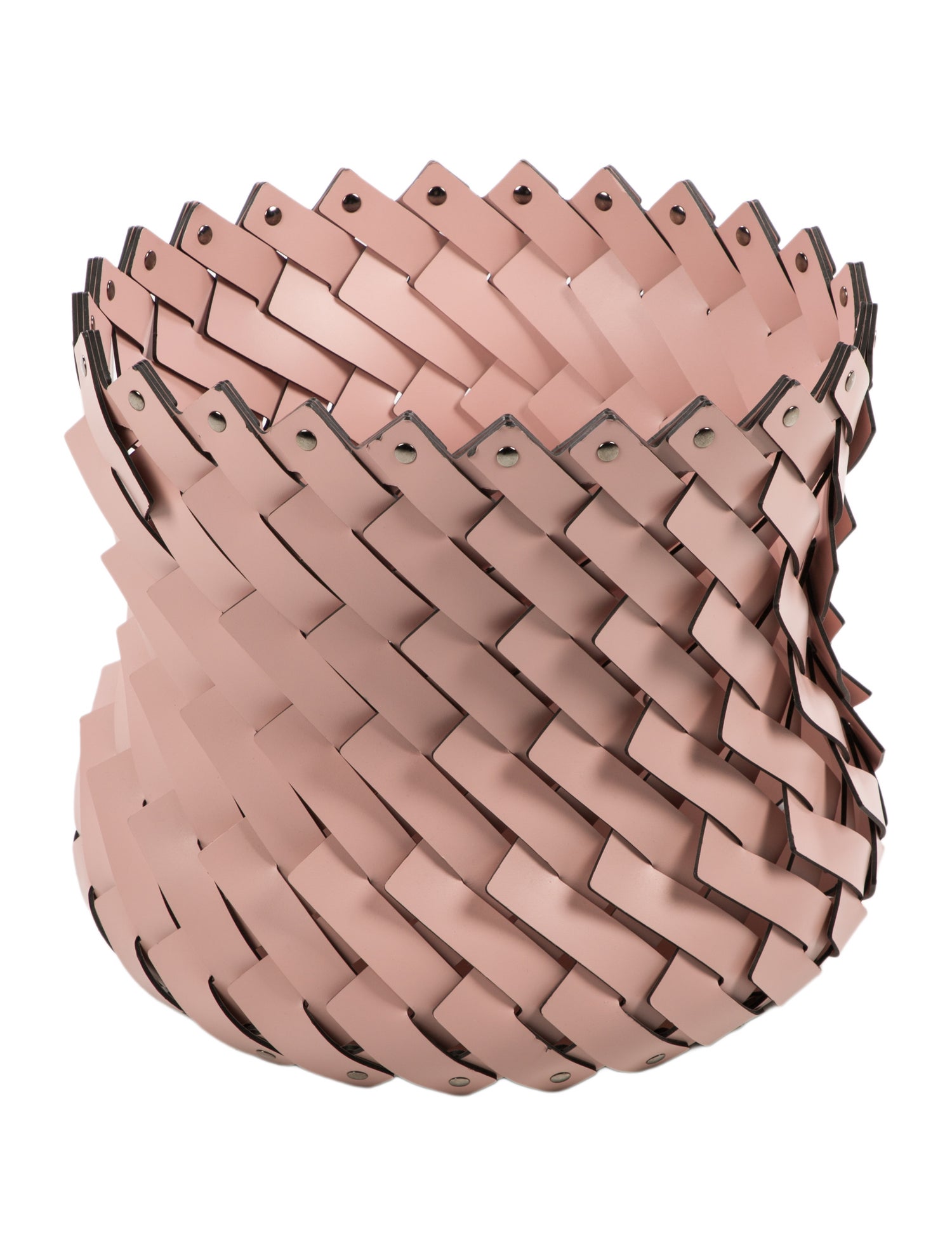 Nicole Sassaman Large Woven Leather Basket