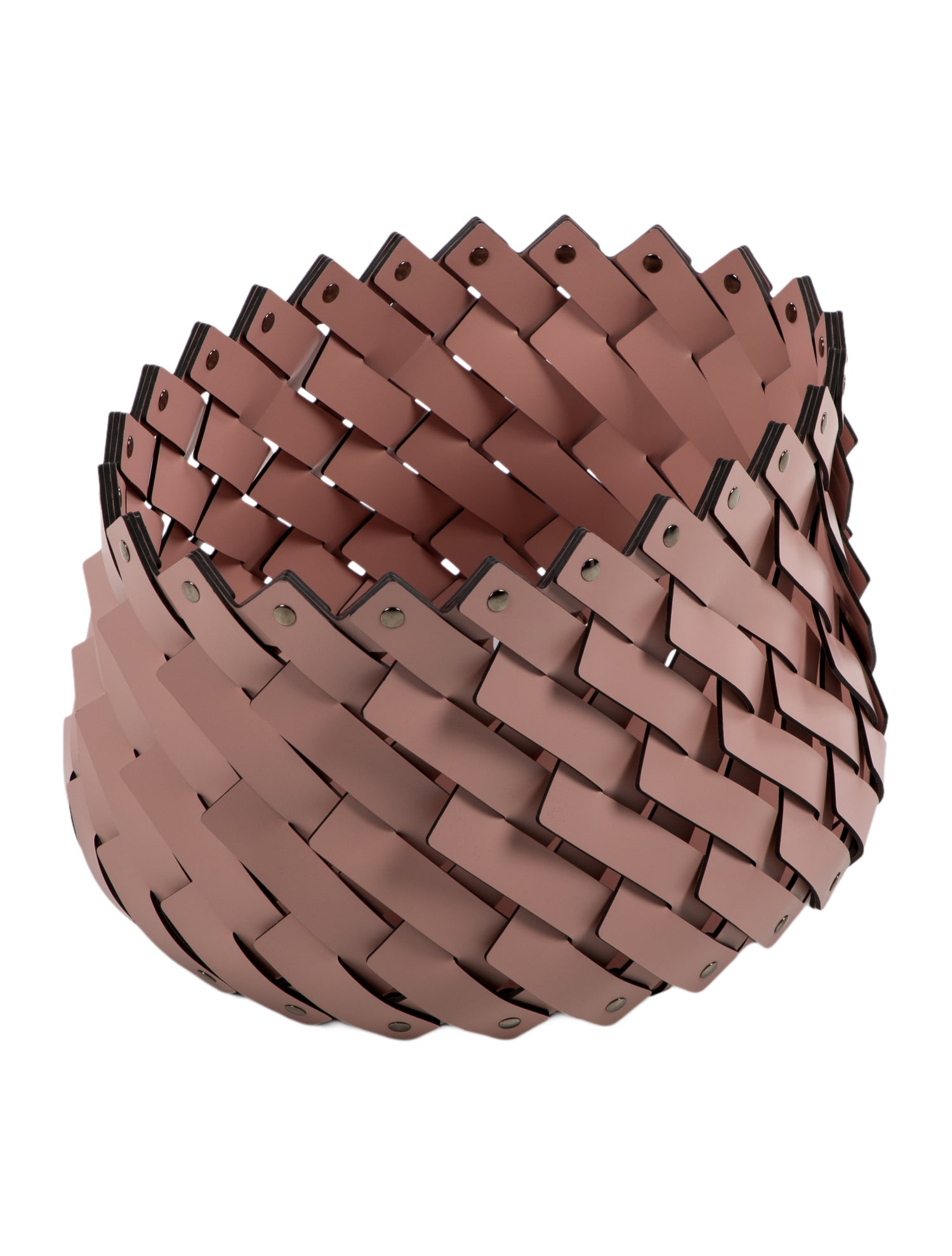 Nicole Sassaman Woven Leather Basket