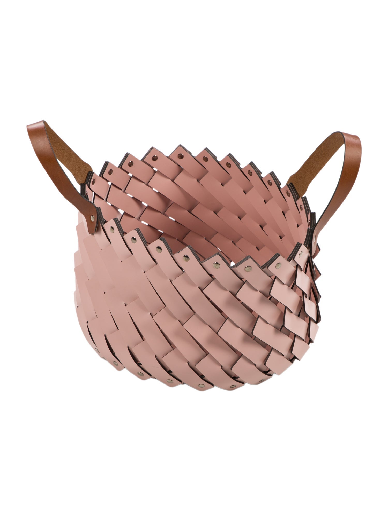 Nicole Sassaman Medium Braided Basket Pink