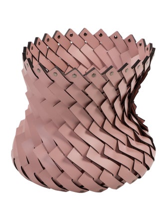 Nicole Sassaman Large Leather Woven Basket