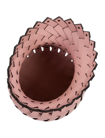 Nicole Sassaman Large Leather Woven Basket