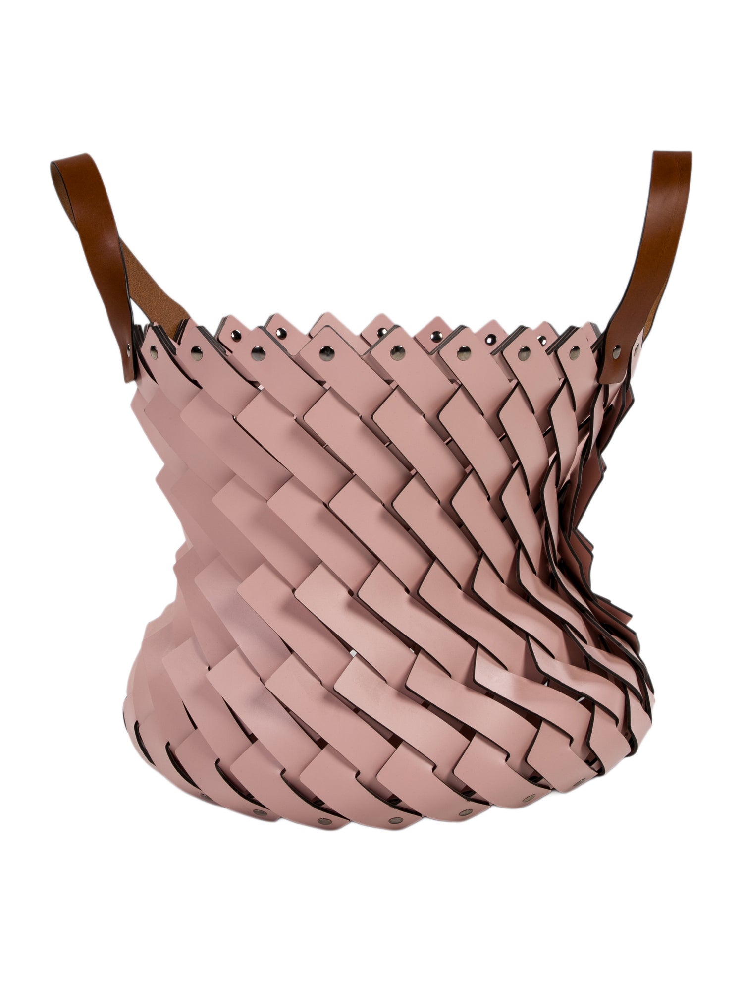 Nicole Sassaman Braided Leather Basket