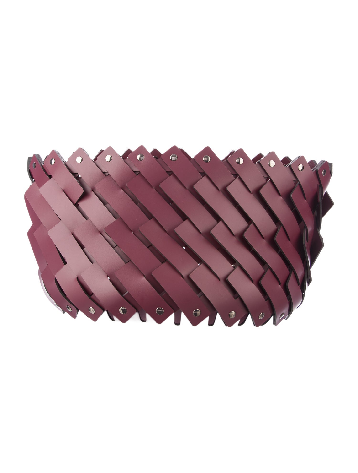 Nicole Sassaman Braided Leather Basket
