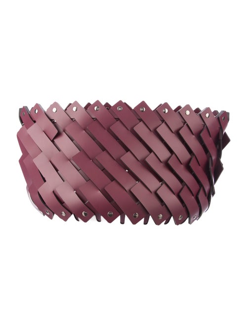 Nicole Sassaman Braided Leather Basket