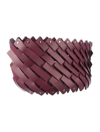 Nicole Sassaman Braided Leather Basket
