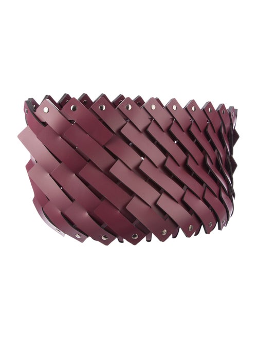 Nicole Sassaman Braided Leather Basket