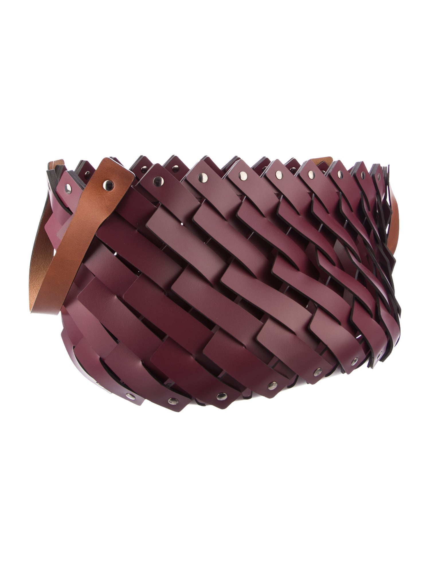 Nicole Sassaman Braided Leather Basket