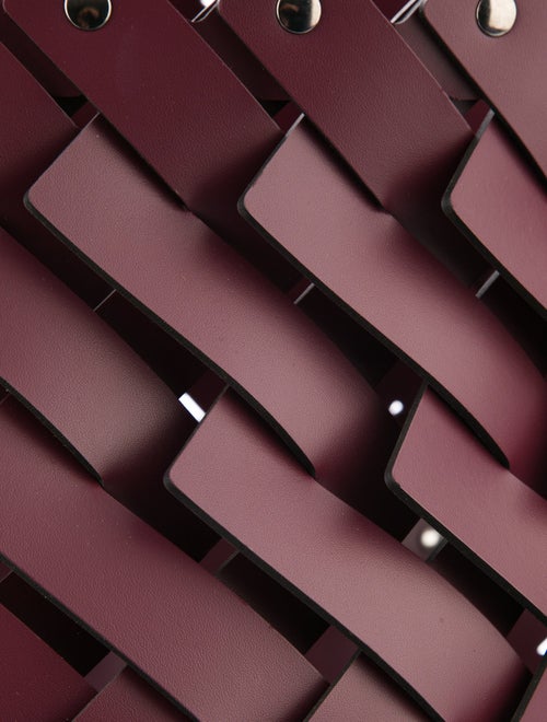 Nicole Sassaman Braided Leather Basket