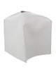 Nicole Sassaman White Faux Leather Tissue Box Cover