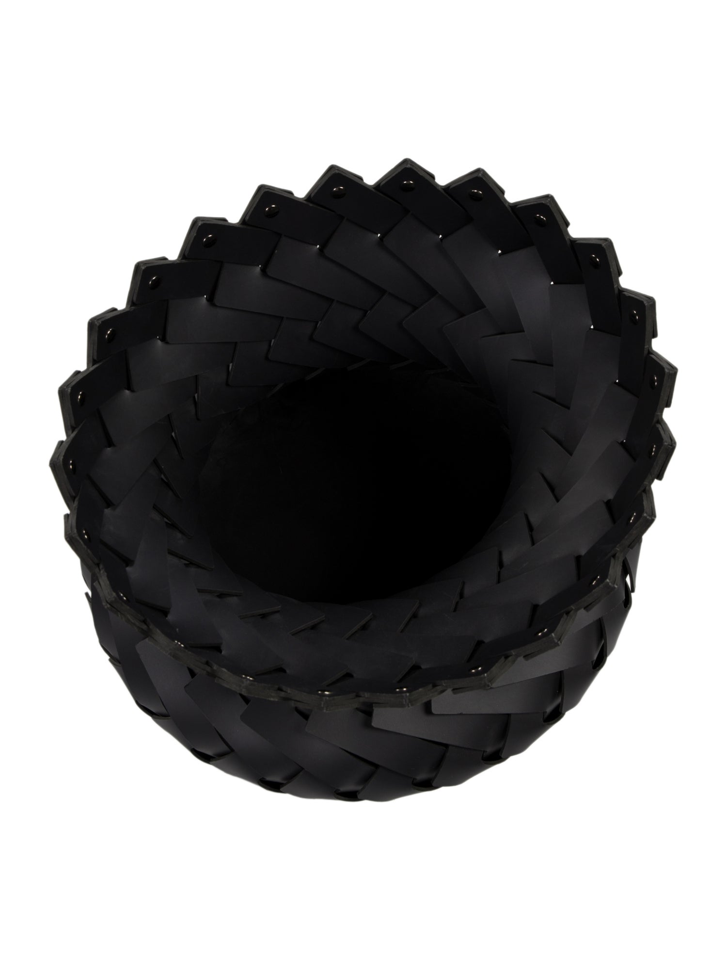 Nicole Sassaman Woven Leather Basket