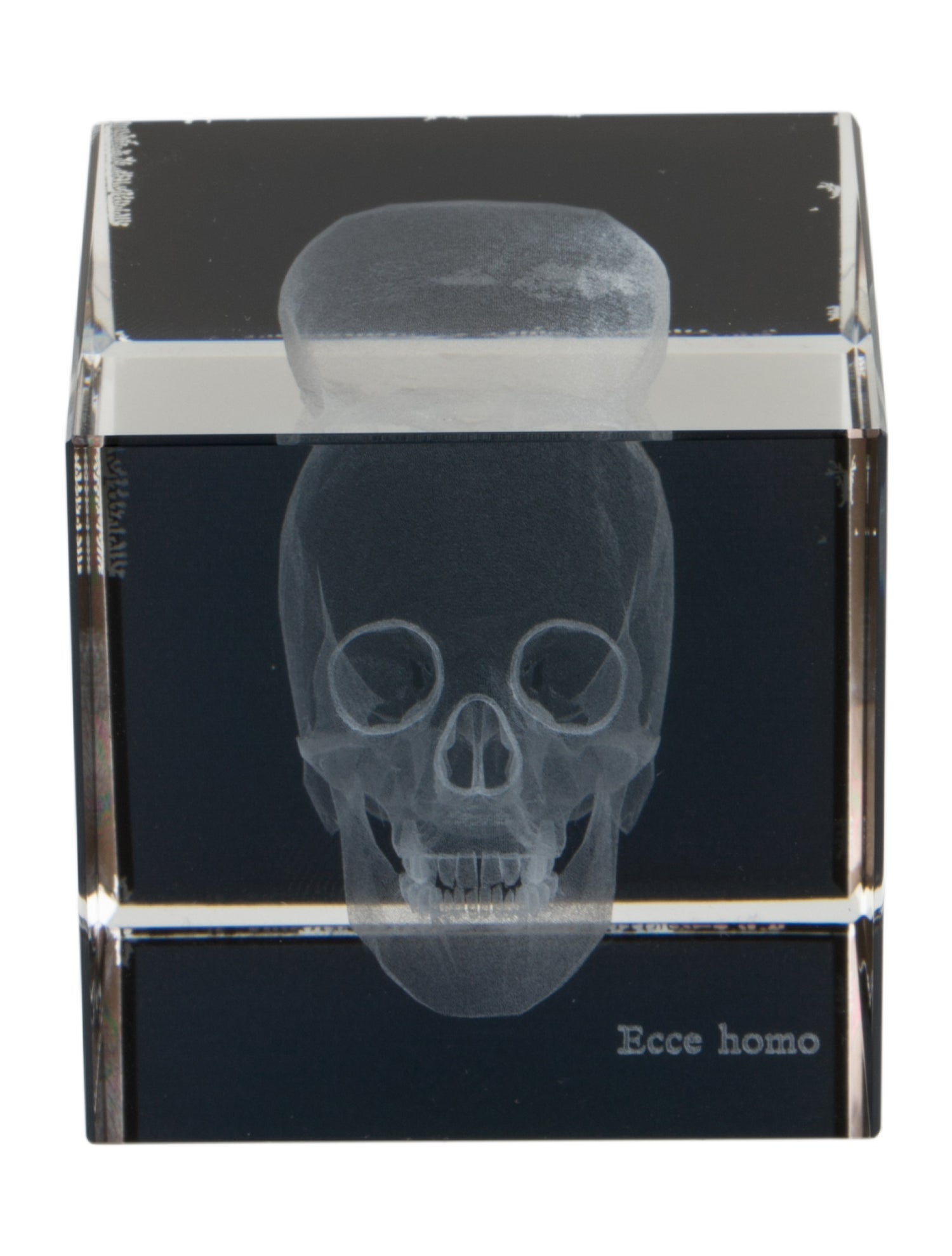 Nicole Sassaman Large skull cube paperweight