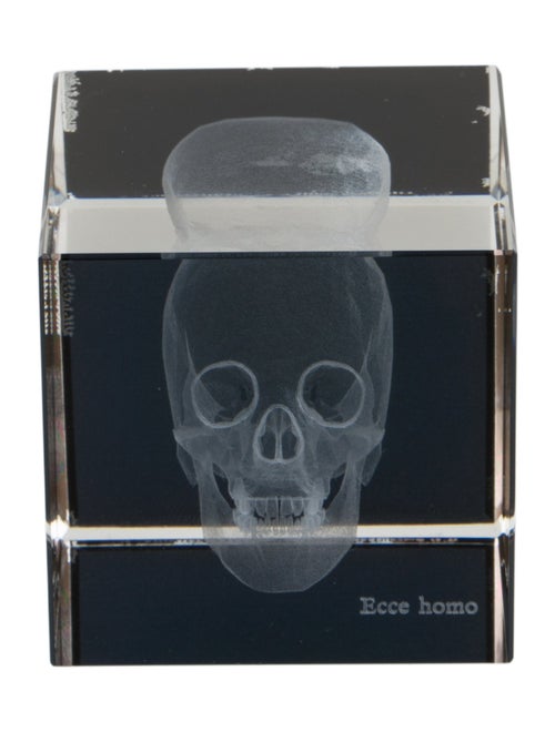 Nicole Sassaman Large skull cube paperweight