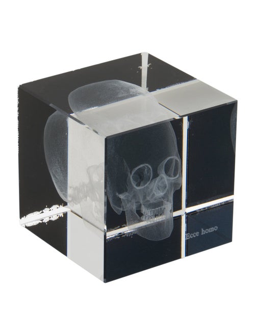Nicole Sassaman Large skull cube paperweight