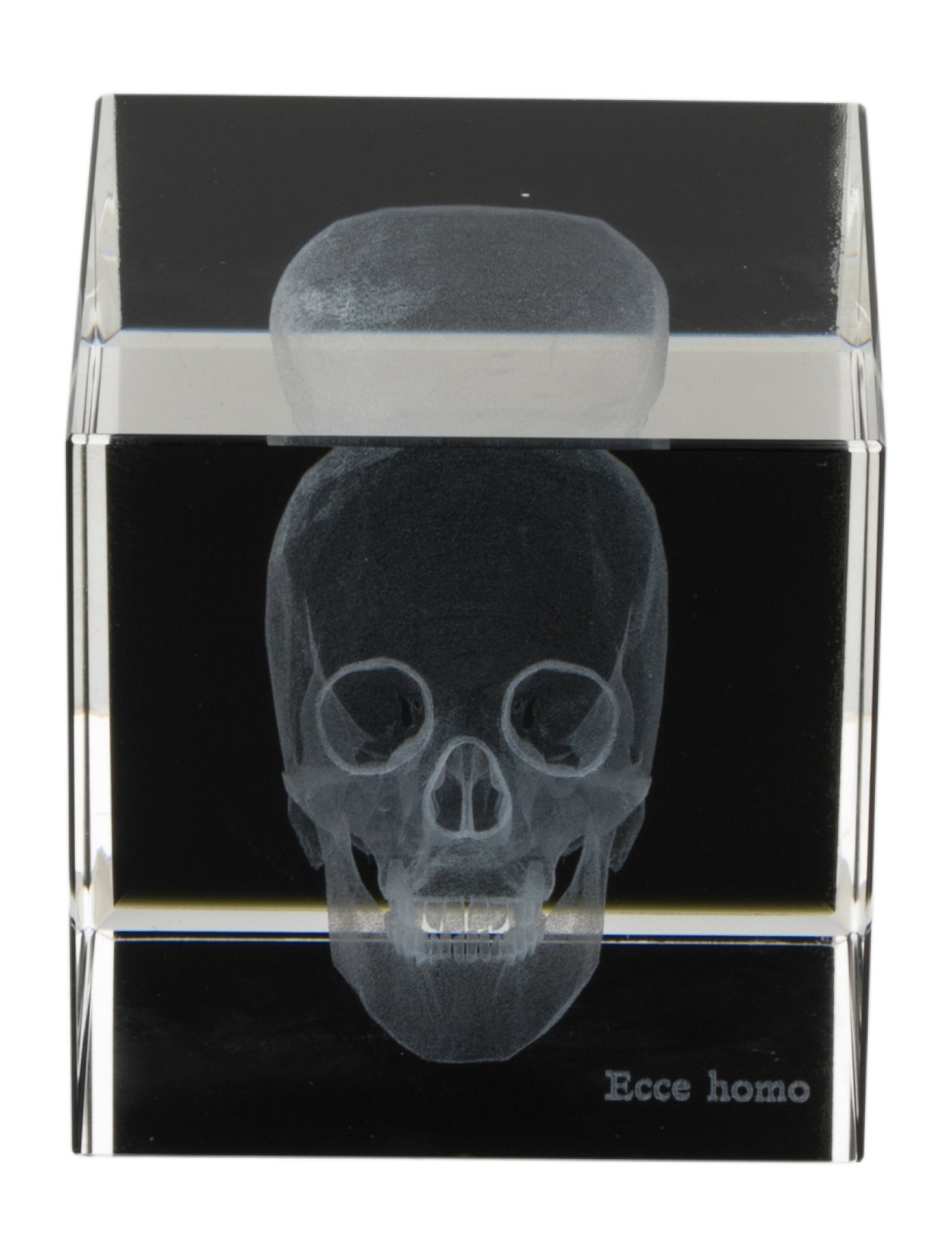 Nicole Sassaman Large skull cube paperwight