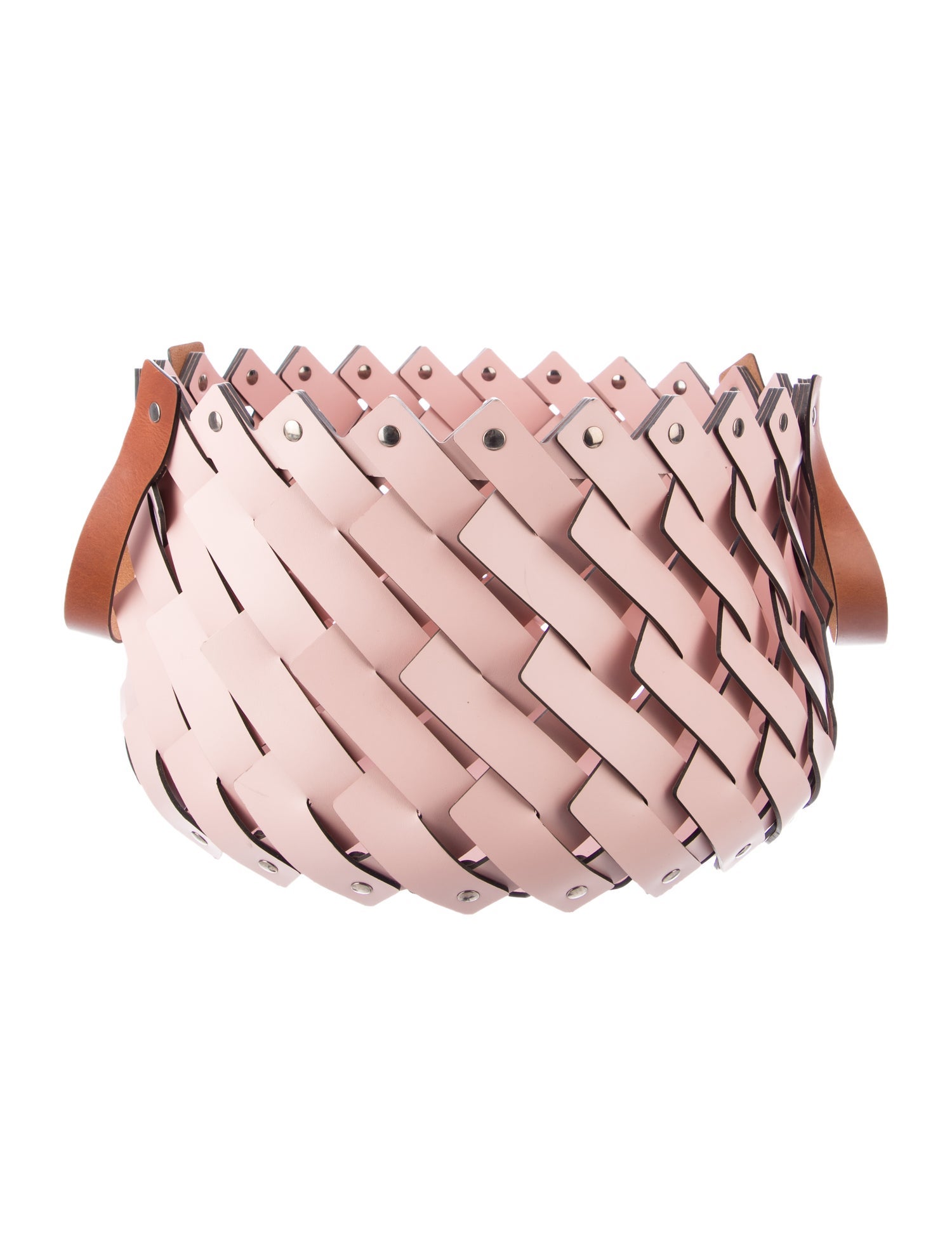 Nicole Sassaman Medium Leather Braided Basket