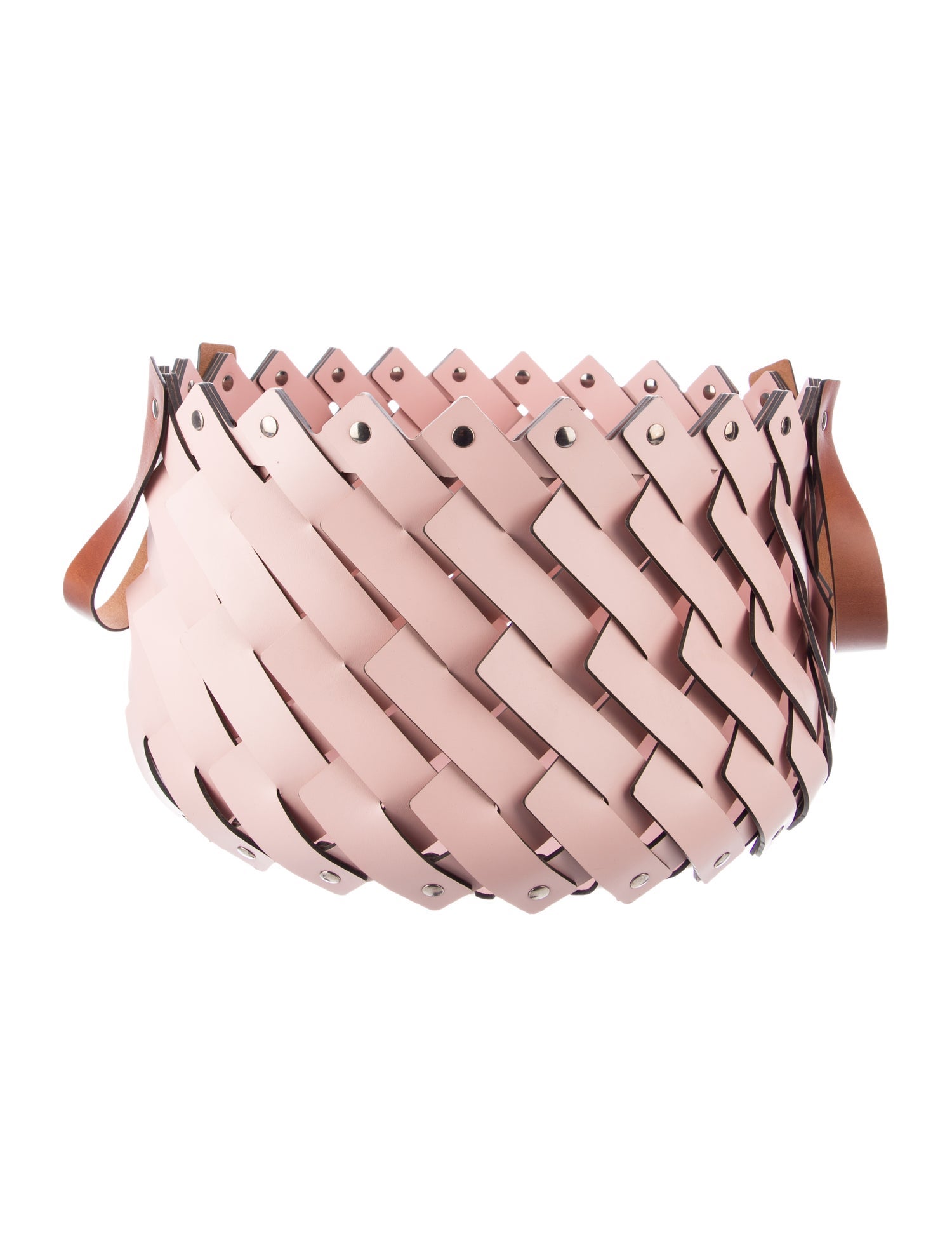 Nicole Sassaman Medium Leather Braided Basket