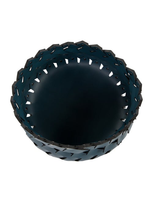 Nicole Sassaman Medium Woven Leather Basket