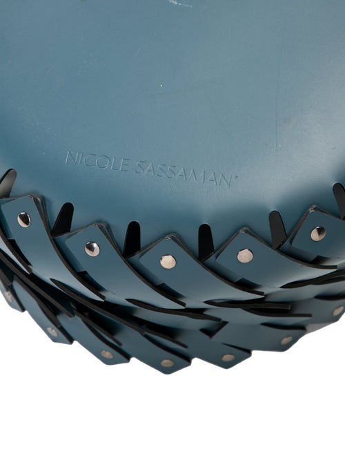 Nicole Sassaman Medium Woven Leather Basket