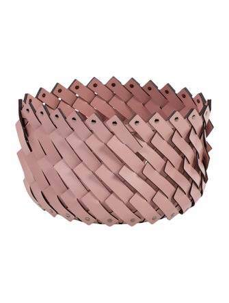 Nicole Sassaman Small Braided Leather Basket
