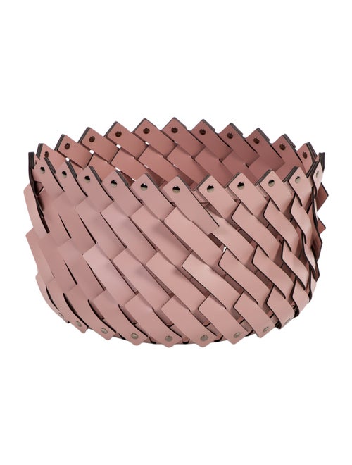 Nicole Sassaman Small Braided Leather Basket