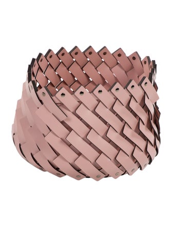 Nicole Sassaman Small Braided Leather Basket