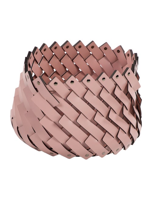 Nicole Sassaman Small Braided Leather Basket