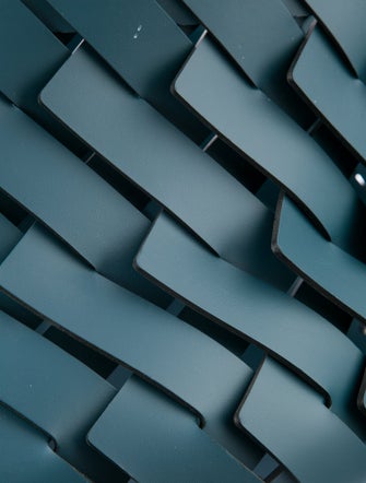 Nicole Sassaman Large Woven Leather Basket