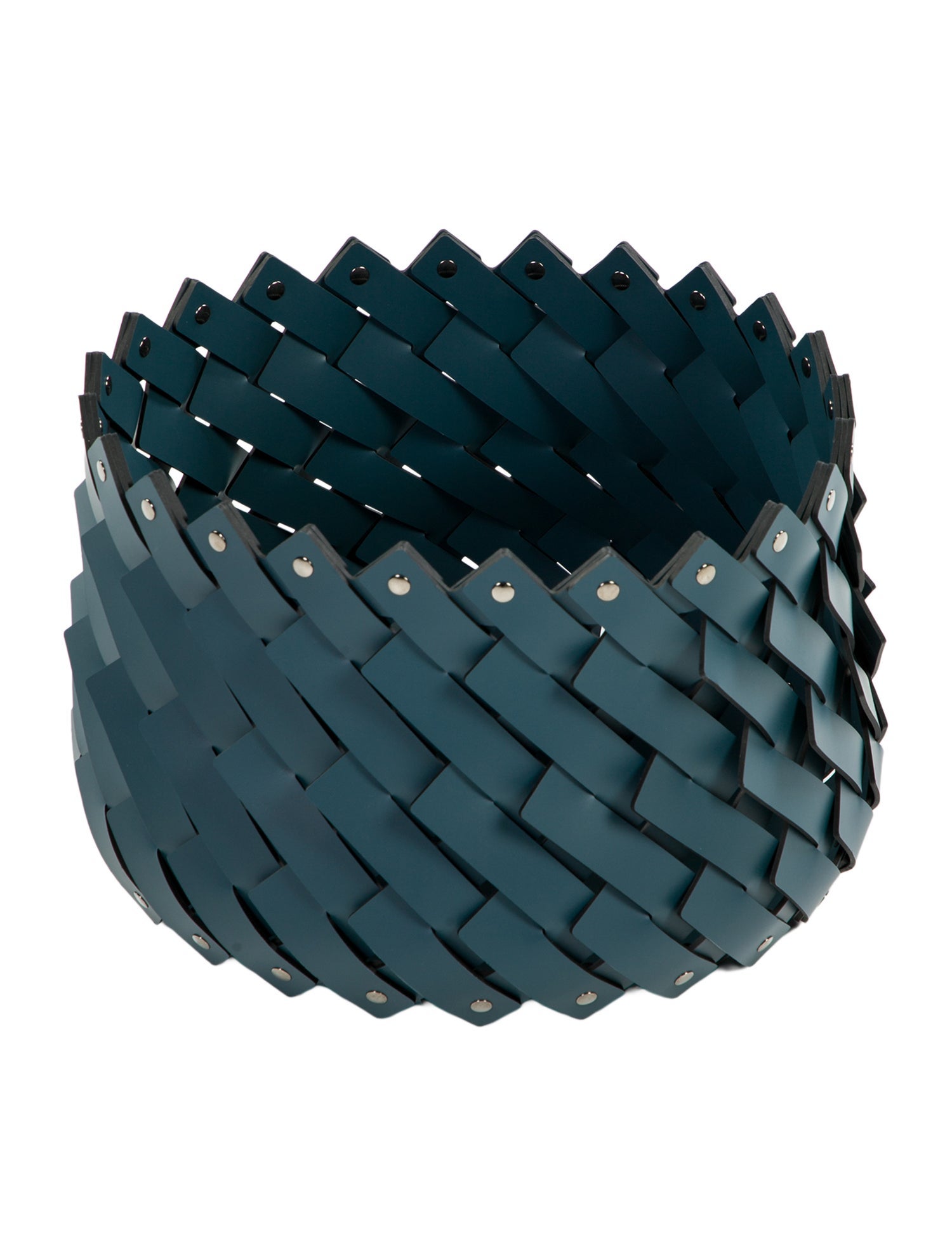 Nicole Sassaman Woven Leather Basket
